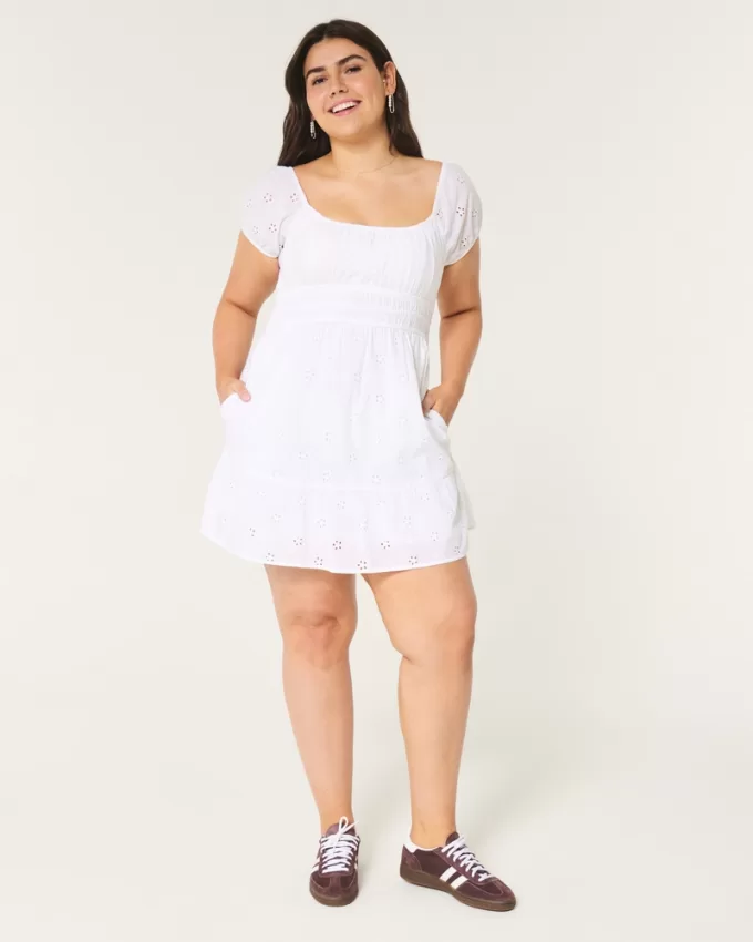 Short-Sleeve Channeled Waist Mini Dress,Short-Sleeve Channeled Waist Mini Dress Short-Sleeve Channeled Waist Mini Dress,Short-Sleeve Channeled Waist Mini Dress