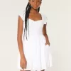 Short-Sleeve Cinch Bust Skort Dress,Short-Sleeve Cinch Bust Skort Dress Short-Sleeve Cinch Bust Skort Dress,Short-Sleeve Cinch Bust Skort Dress
