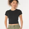 Short-Sleeve Crew Baby Tee,Short-Sleeve Crew Baby Tee