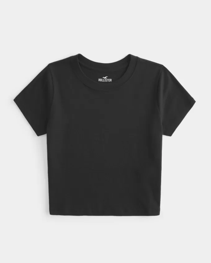 Short-Sleeve Crew Baby Tee,Short-Sleeve Crew Baby Tee