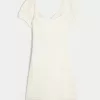Short-Sleeve Crochet-Style Twist Back Mini Dress,Short-Sleeve Crochet-Style Twist Back Mini Dress Short-Sleeve Crochet-Style Twist Back Mini Dress,Short-Sleeve Crochet-Style Twist Back Mini Dress