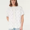 Short-Sleeve Embroidered Pattern Shirt,Short-Sleeve Embroidered Pattern Shirt
