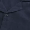 Short-Sleeve Linen Blend Boxy Shirt,Short-Sleeve Linen Blend Boxy Shirt