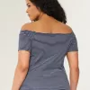 Short Sleeve Skimming Off-the-Shoulder Top,Short Sleeve Skimming Off-the-Shoulder Top Short Sleeve Skimming Off-the-Shoulder Top,Short Sleeve Skimming Off-the-Shoulder Top