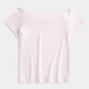 Short Sleeve Skimming Off-the-Shoulder Top,Short Sleeve Skimming Off-the-Shoulder Top Short Sleeve Skimming Off-the-Shoulder Top,Short Sleeve Skimming Off-the-Shoulder Top