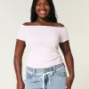 Short Sleeve Skimming Off-the-Shoulder Top,Short Sleeve Skimming Off-the-Shoulder Top Short Sleeve Skimming Off-the-Shoulder Top,Short Sleeve Skimming Off-the-Shoulder Top