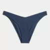 Smocked High-Leg Cheeky Bikini Bottom,Smocked High-Leg Cheeky Bikini Bottom