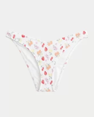 Smocked High-Leg Cheeky Bikini Bottom,Smocked High-Leg Cheeky Bikini Bottom