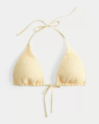 Smocked Multi-Way Triangle Bikini Top,Smocked Multi-Way Triangle Bikini Top