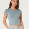 Soft Stretch Seamless Fabric Crew Baby Tee,Soft Stretch Seamless Fabric Crew Baby Tee
