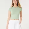 Soft Stretch Seamless Fabric Crew Baby Tee,Soft Stretch Seamless Fabric Crew Baby Tee