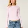 Soft Stretch Seamless Fabric Crew Top,Soft Stretch Seamless Fabric Crew Top