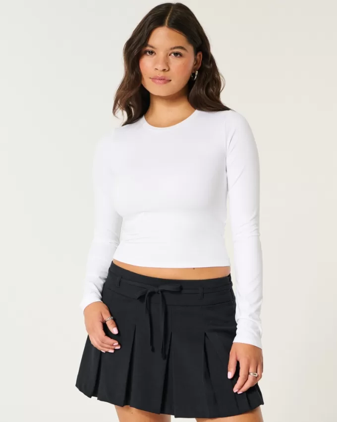 Soft Stretch Seamless Fabric Long-Sleeve Crew Top,Soft Stretch Seamless Fabric Long-Sleeve Crew Top Soft Stretch Seamless Fabric Long-Sleeve Crew Top,Soft Stretch Seamless Fabric Long-Sleeve Crew Top