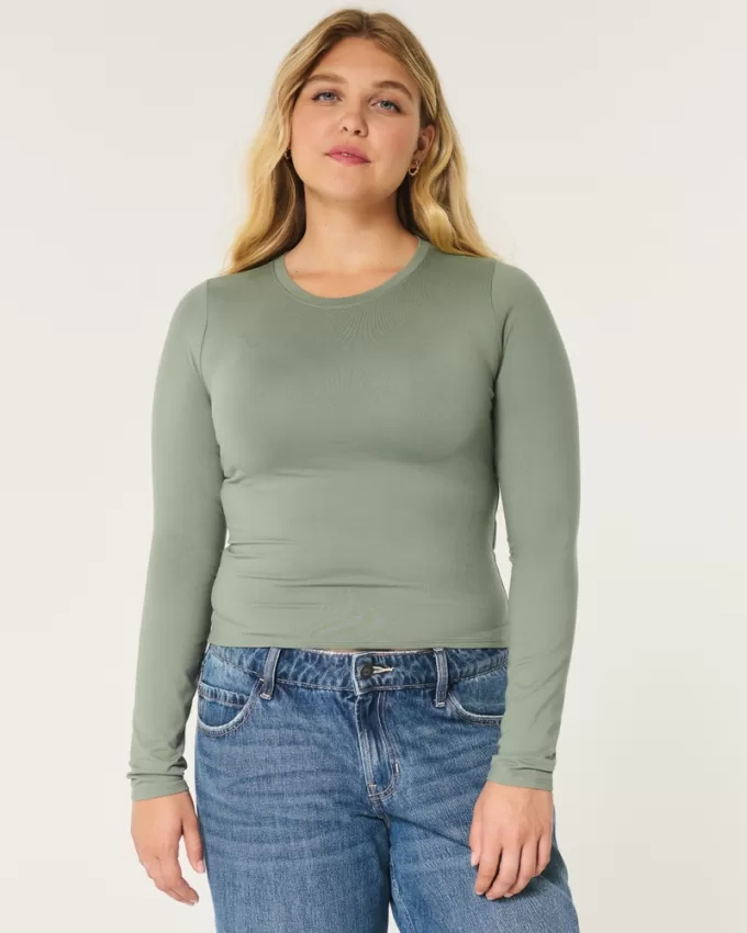 Soft Stretch Seamless Fabric Long-Sleeve Top,Soft Stretch Seamless Fabric Long-Sleeve Top Soft Stretch Seamless Fabric Long-Sleeve Top,Soft Stretch Seamless Fabric Long-Sleeve Top