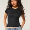 Soft Stretch Seamless Fabric Longline Baby Tee,Soft Stretch Seamless Fabric Longline Baby Tee