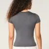 Soft Stretch Seamless Fabric Longline Baby Tee,Soft Stretch Seamless Fabric Longline Baby Tee