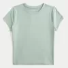 Soft Stretch Seamless Fabric Longline Baby Tee,Soft Stretch Seamless Fabric Longline Baby Tee