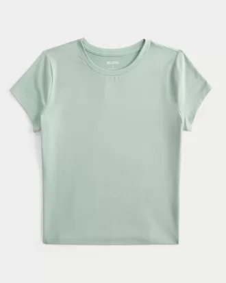 Soft Stretch Seamless Fabric Longline Baby Tee,Soft Stretch Seamless Fabric Longline Baby Tee