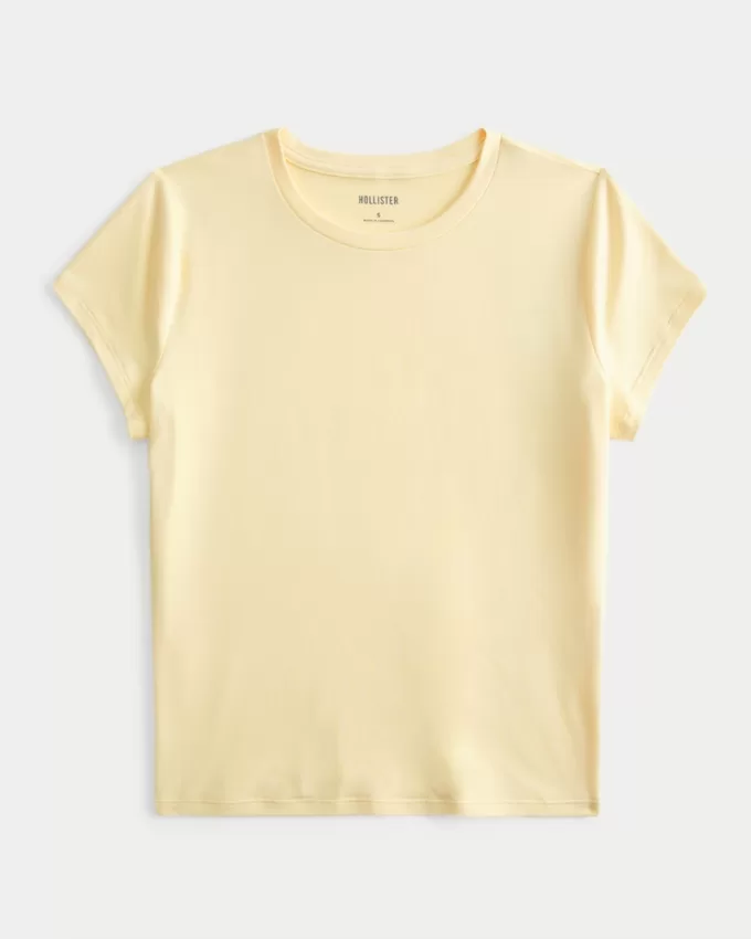 Soft Stretch Seamless Fabric Longline Baby Tee,Soft Stretch Seamless Fabric Longline Baby Tee