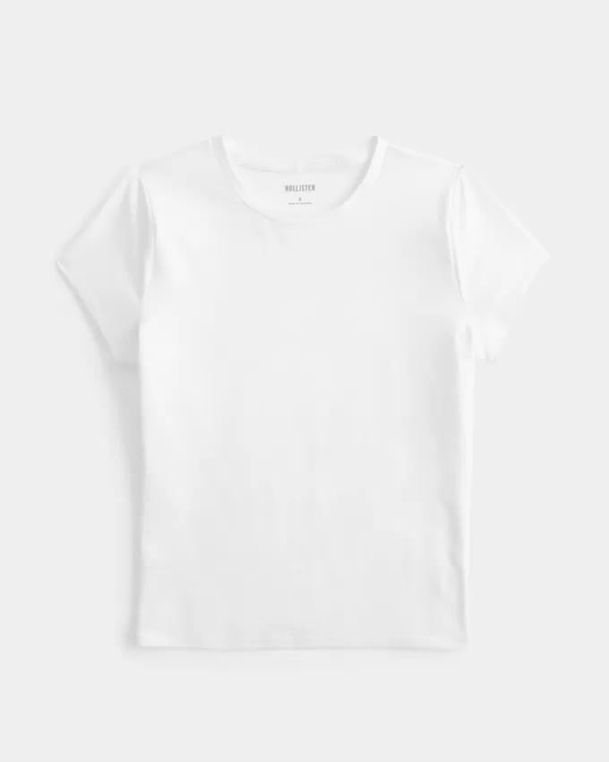 Soft Stretch Seamless Fabric Longline Baby Tee,Soft Stretch Seamless Fabric Longline Baby Tee
