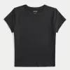 Soft Stretch Seamless Fabric Longline Baby Tee,Soft Stretch Seamless Fabric Longline Baby Tee