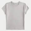 Soft Stretch Seamless Fabric Longline Baby Tee,Soft Stretch Seamless Fabric Longline Baby Tee