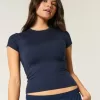 Soft Stretch Seamless Fabric Longline Baby Tee,Soft Stretch Seamless Fabric Longline Baby Tee