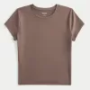 Soft Stretch Seamless Fabric Longline Baby Tee,Soft Stretch Seamless Fabric Longline Baby Tee
