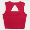 Soft Stretch Seamless Fabric Open Back Top,Soft Stretch Seamless Fabric Open Back Top