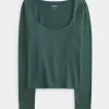 Soft Stretch Seamless Fabric Scoop Top,Soft Stretch Seamless Fabric Scoop Top