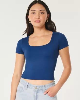 Soft Stretch Seamless Fabric Square Neck Baby Tee,Soft Stretch Seamless Fabric Square Neck Baby Tee Soft Stretch Seamless Fabric Square Neck Baby Tee,Soft Stretch Seamless Fabric Square Neck Baby Tee
