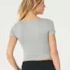 Soft Stretch Seamless Fabric Square Neck Baby Tee,Soft Stretch Seamless Fabric Square Neck Baby Tee