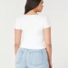 Soft Stretch Seamless Fabric Square Neck Baby Tee,Soft Stretch Seamless Fabric Square Neck Baby Tee