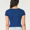 Soft Stretch Seamless Fabric Square Neck Baby Tee,Soft Stretch Seamless Fabric Square Neck Baby Tee