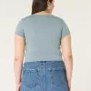 Soft Stretch Seamless Fabric Square Neck Baby Tee,Soft Stretch Seamless Fabric Square Neck Baby Tee
