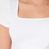 Soft Stretch Seamless Fabric Square Neck Baby Tee,Soft Stretch Seamless Fabric Square Neck Baby Tee