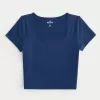 Soft Stretch Seamless Fabric Square Neck Baby Tee,Soft Stretch Seamless Fabric Square Neck Baby Tee