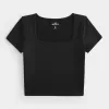 Soft Stretch Seamless Fabric Square Neck Baby Tee,Soft Stretch Seamless Fabric Square Neck Baby Tee