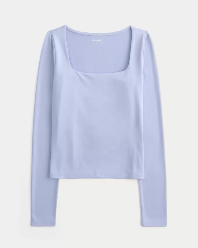 Soft Stretch Seamless Fabric Square-Neck Top,Soft Stretch Seamless Fabric Square-Neck Top Soft Stretch Seamless Fabric Square-Neck Top,Soft Stretch Seamless Fabric Square-Neck Top