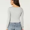 Soft Stretch Seamless Fabric Square-Neck Top,Soft Stretch Seamless Fabric Square-Neck Top