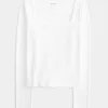 Soft Stretch Seamless Fabric Square-Neck Top,Soft Stretch Seamless Fabric Square-Neck Top