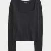 Soft Stretch Seamless Fabric Square-Neck Top,Soft Stretch Seamless Fabric Square-Neck Top