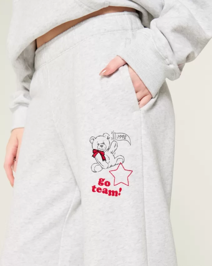 Sporty Graphic Wide-Leg Sweatpants,Sporty Graphic Wide-Leg Sweatpants Sporty Graphic Wide-Leg Sweatpants,Sporty Graphic Wide-Leg Sweatpants