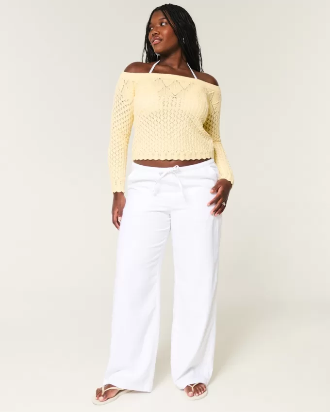 Stitchy Crochet-Style Off-the-Shoulder Sweater,Stitchy Crochet-Style Off-the-Shoulder Sweater Stitchy Crochet-Style Off-the-Shoulder Sweater,Stitchy Crochet-Style Off-the-Shoulder Sweater