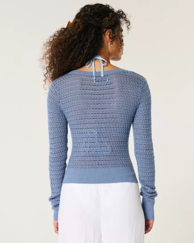 Stitchy Scoop Sweater,Stitchy Scoop Sweater