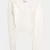 Stitchy Scoop Sweater,Stitchy Scoop Sweater