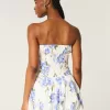 Strapless Bubble Mini Dress,Strapless Bubble Mini Dress