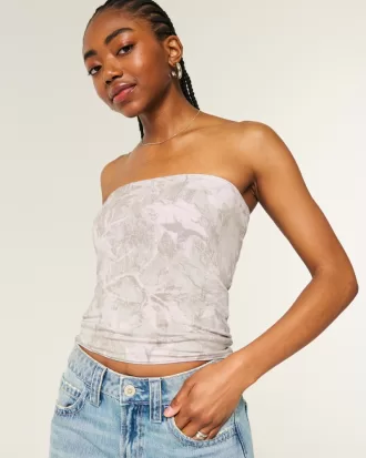 Strapless Reversible Foldover Tube Top,Strapless Reversible Foldover Tube Top