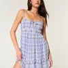 Tie Back Mini Skort Dress,Tie Back Mini Skort Dress