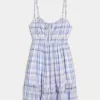 Tie Back Mini Skort Dress,Tie Back Mini Skort Dress